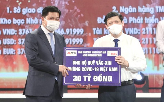 TNG Holdings Vietnam & Ngân hàng MSB ủng hộ gần 50 tỷ phòng chống dịch Covid-19